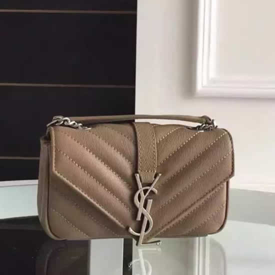 Replica Saint Laurent Baby Monogram Chain Bag In Havane Goatskin